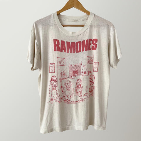 1980s Ramones "We're A Happy Family" Vintage Promo Tee Shirt