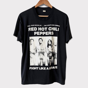 1987 Red Hot Chili Peppers "Fight Like A Brave" Vintage Promo Tee Shirt