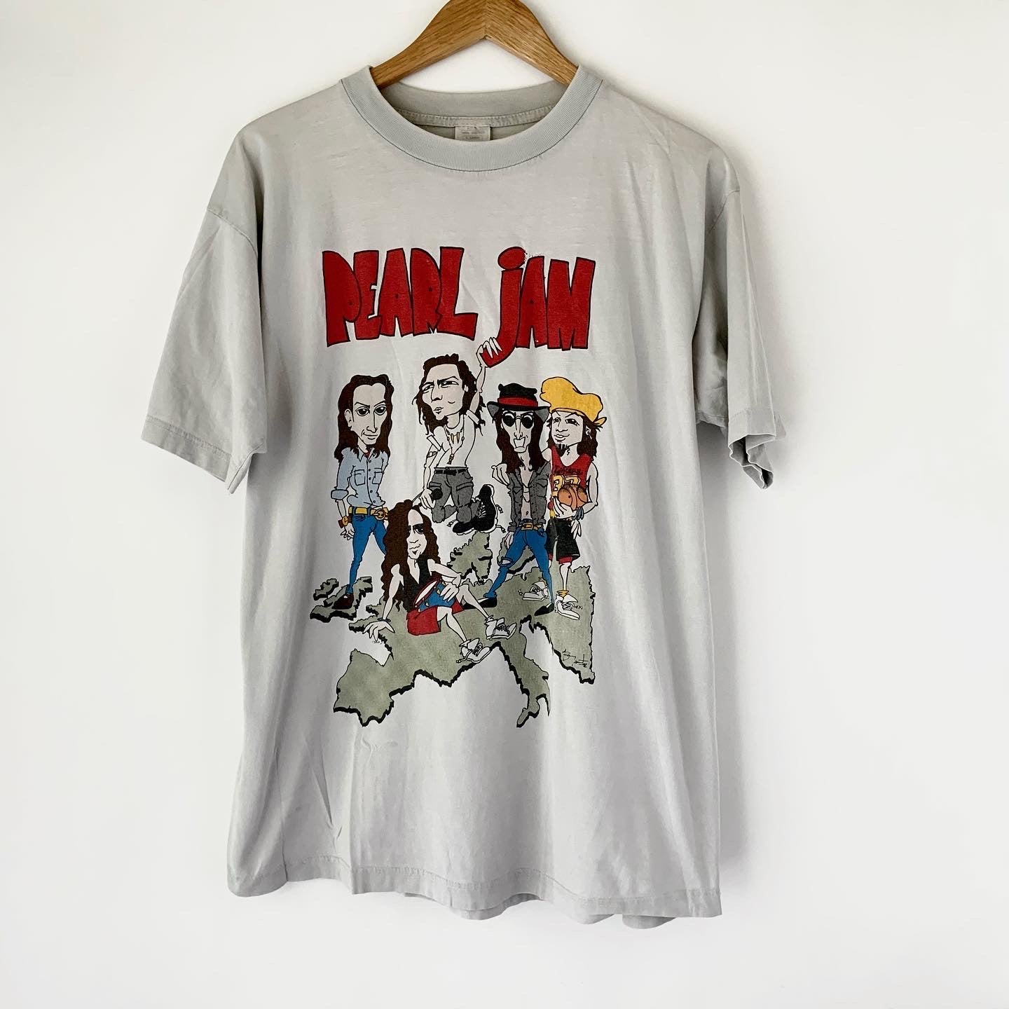 1992 Pearl Jam Euro Tour Vintage Tee Shirt