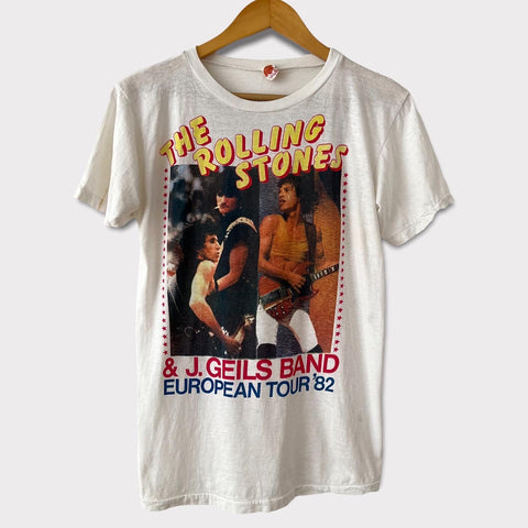 1982 Rolling Stones w/ J Geils Euro Tour Vintage Tee Shirt 80s 1980s