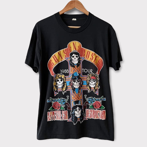 1988 Guns N Roses & Aerosmith Vintage Tour Tee Shirt