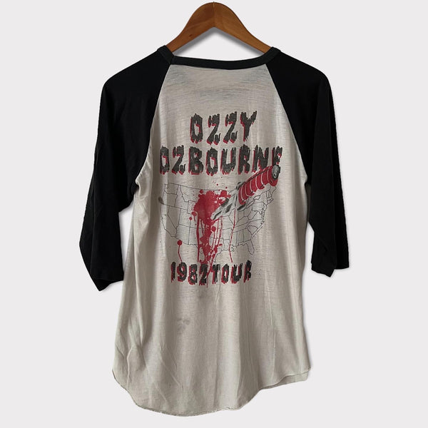 1982 Ozzy Osbourne Vintage Tour Raglan Tee Shirt