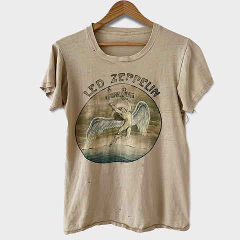 1974 Led Zeppelin "Swan Song" Vintage Promo Tee Shirt