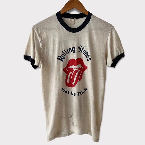 1981 Rolling Stones w/ Van Halen Tangerine Bowl in Florida Vintage Concert Tee Shirt