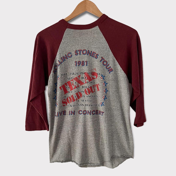 1981 Rolling Stones Texas Show Vintage Tour Tee Shirt