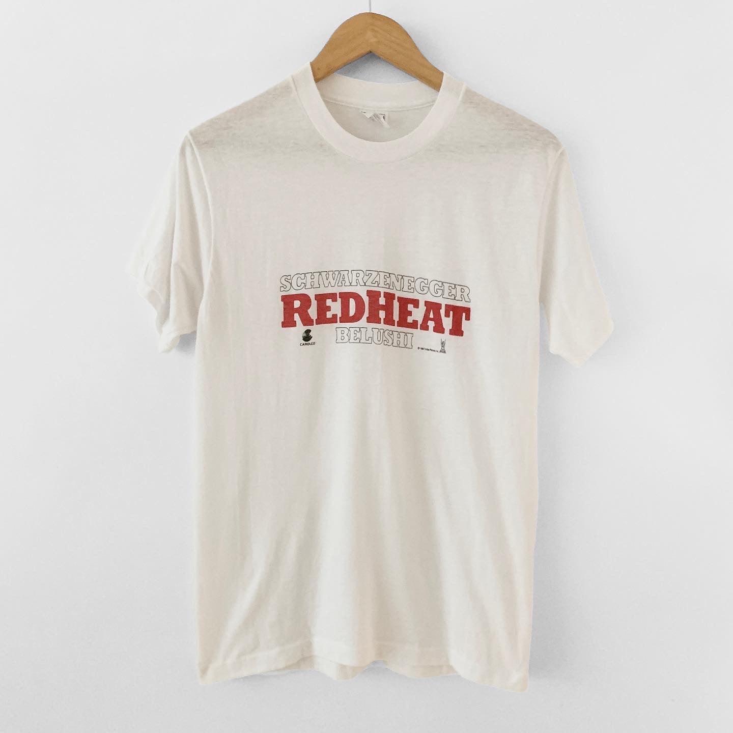 1988 Red Heat Vintage Movie Promo Tee Shirt Arnold Schwarzenegger