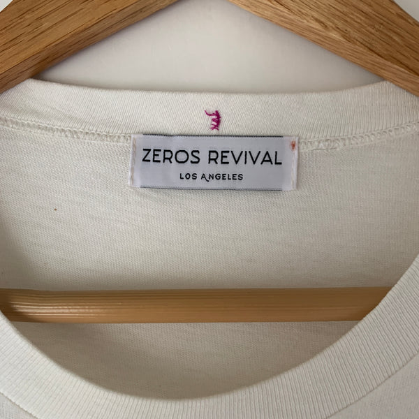 1980s Zeros Revival Vintage Blank Tee Shirt - White