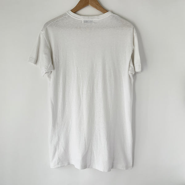 1980s Zeros Revival Vintage Blank Tee Shirt - White