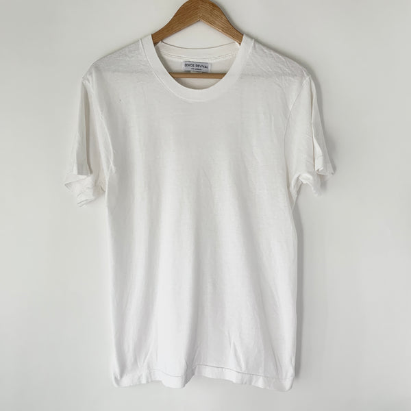 1980s Zeros Revival Vintage Blank Tee - White