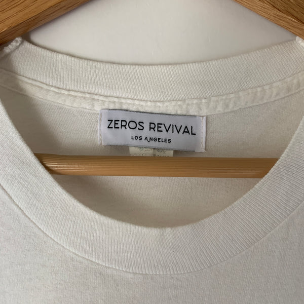 1980s Zeros Revival Vintage Blank Tee - White