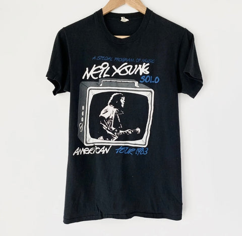 1983 Neil Young Vintage Tour Tee Shirt