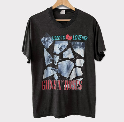 1989 Guns N Roses "Used To Love Her" Vintage Promo Tee Shirt