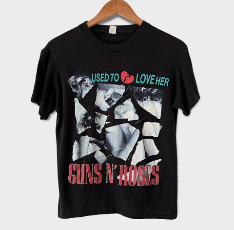 1989 Guns N Roses "Used To Love Her" Vintage Promo Tee Shirt