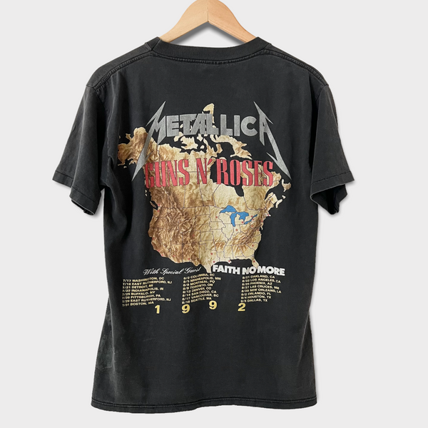 1992 Guns N Roses/Metallica Vintage Tour Tee Shirt