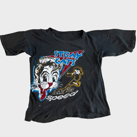 1982 Stray Cats "Built For Speed" Vintage Promo Tee Shirt