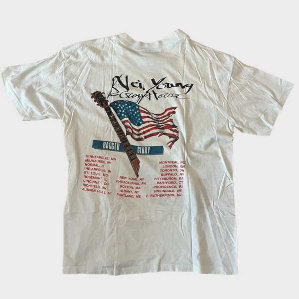 1991 Neil Young Ragged Glory Vintage Tour Tee Shirt