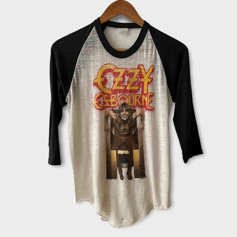 1983 Ozzy Osbourne "Speak Of The Devil" Vintage Tour Raglan Tee Shirt