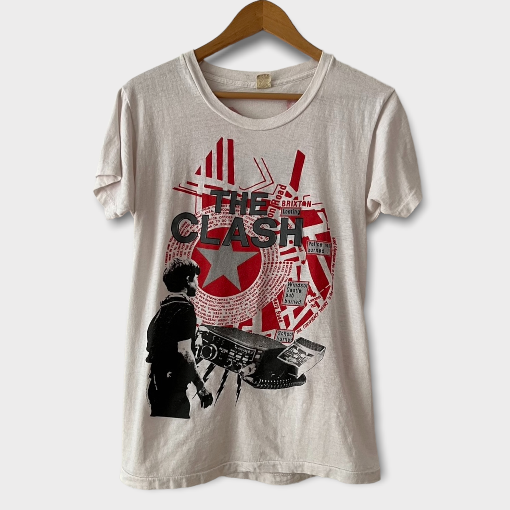 1984 The Clash "Out Of Control" Vintage Promo Tee Shirt