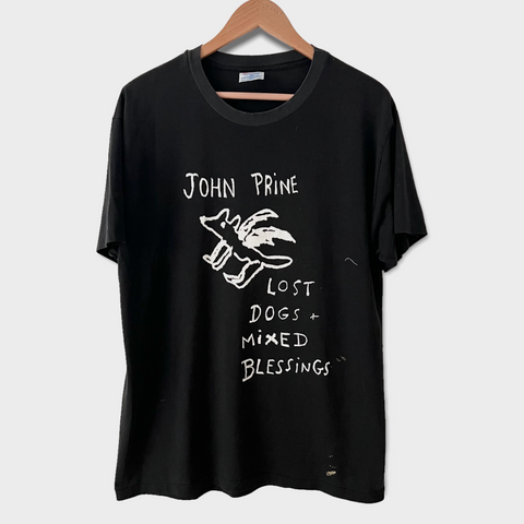 1995 John Prine "Lost Dogs and Mixed Blessings" Vintage Tour Tee Shirt