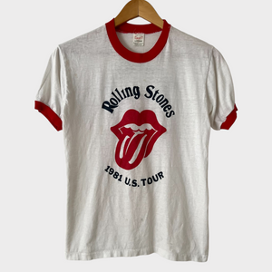 1981 Rolling Stones w/ Van Halen at the Tangerine Bowl in Orlando, Florida Vintage Concert Tee Shirt