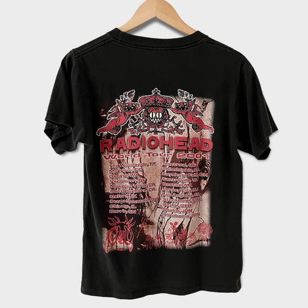 2001 Radiohead Vintage Tour Tee Shirt