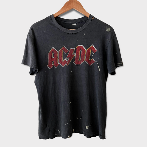 1980 AC DC "Back In Black" Vintage Tour Tee Shirt