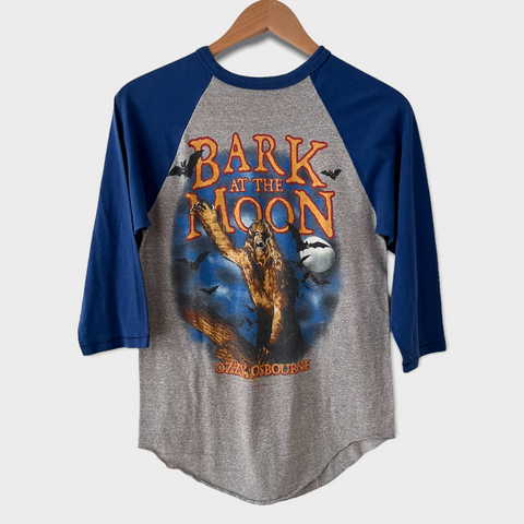 1984 Ozzy Osbourne "Bark At The Moon" Vintage Tour Raglan Tee Shirt