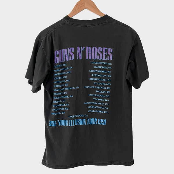 1991 Guns N Roses "Use Your Illusion" Vintage Tour Tee Shirt