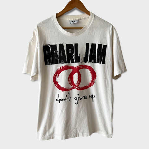 1992 Pearl Jam "Don't Give Up" European Tour Vintage Tee Shirt