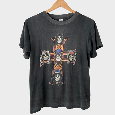 1987 Guns N Roses "Appetite For Destruction" Vintage Euro Promo Tee Shirt