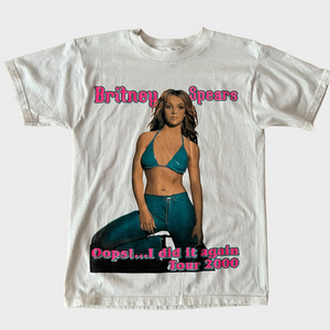 2000 Britney Spears "Oops...I Did It Again" Vintage Tour Tee Shirt