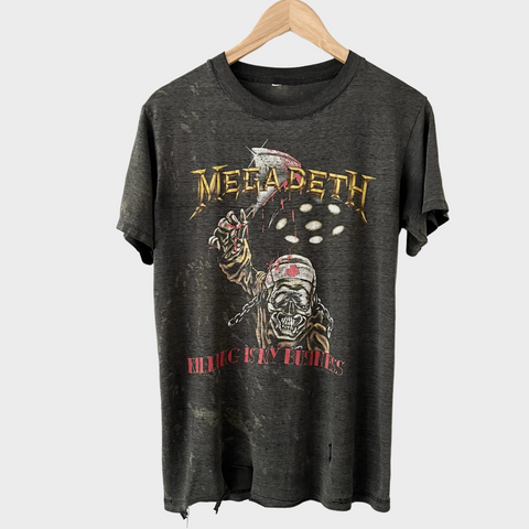 1985 Megadeth "Killing Is My Business...And Business Is Good" Vintage Tour Tee Shirt