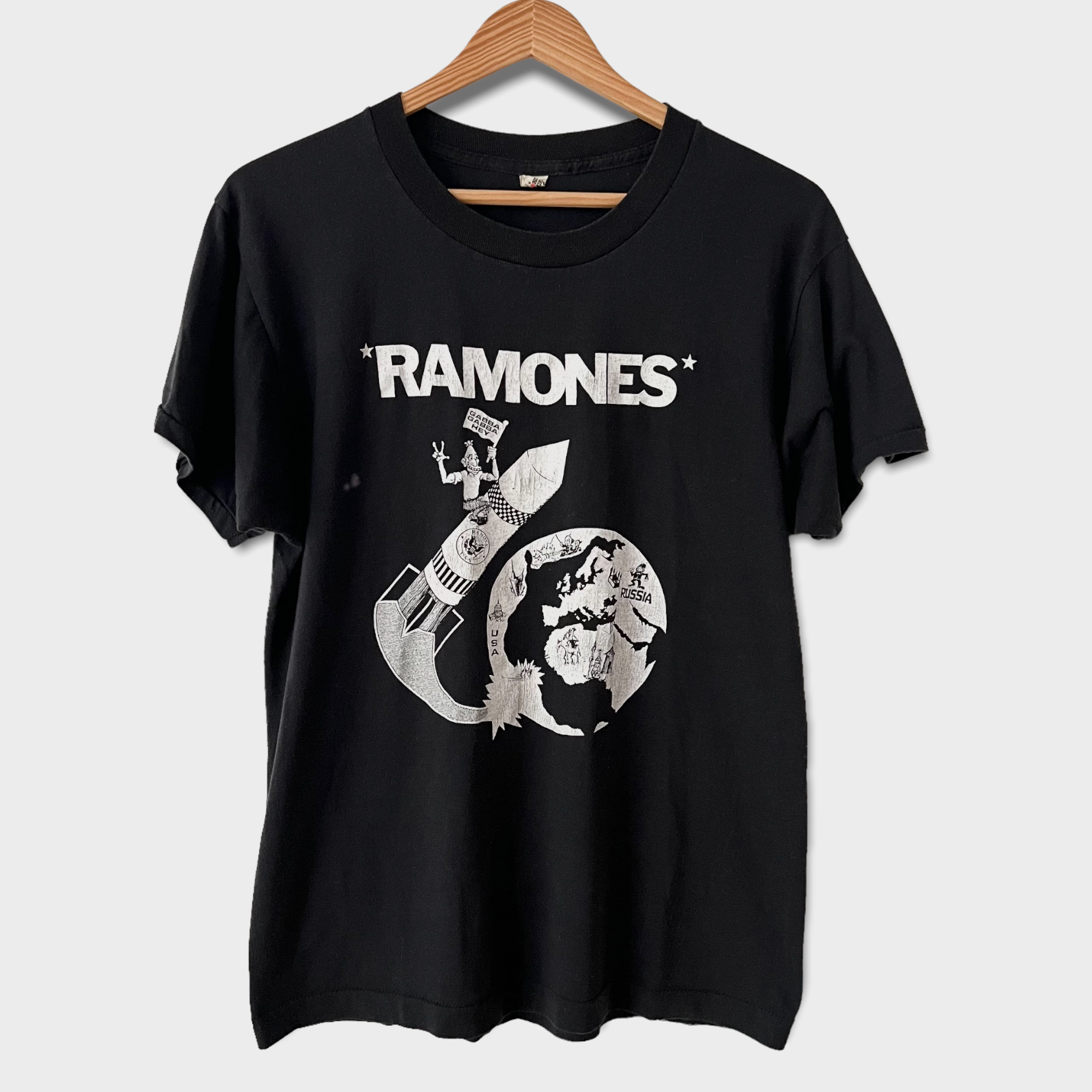 1980s Ramones "Rocket To Russia" Vintage Promo Tee Shirt