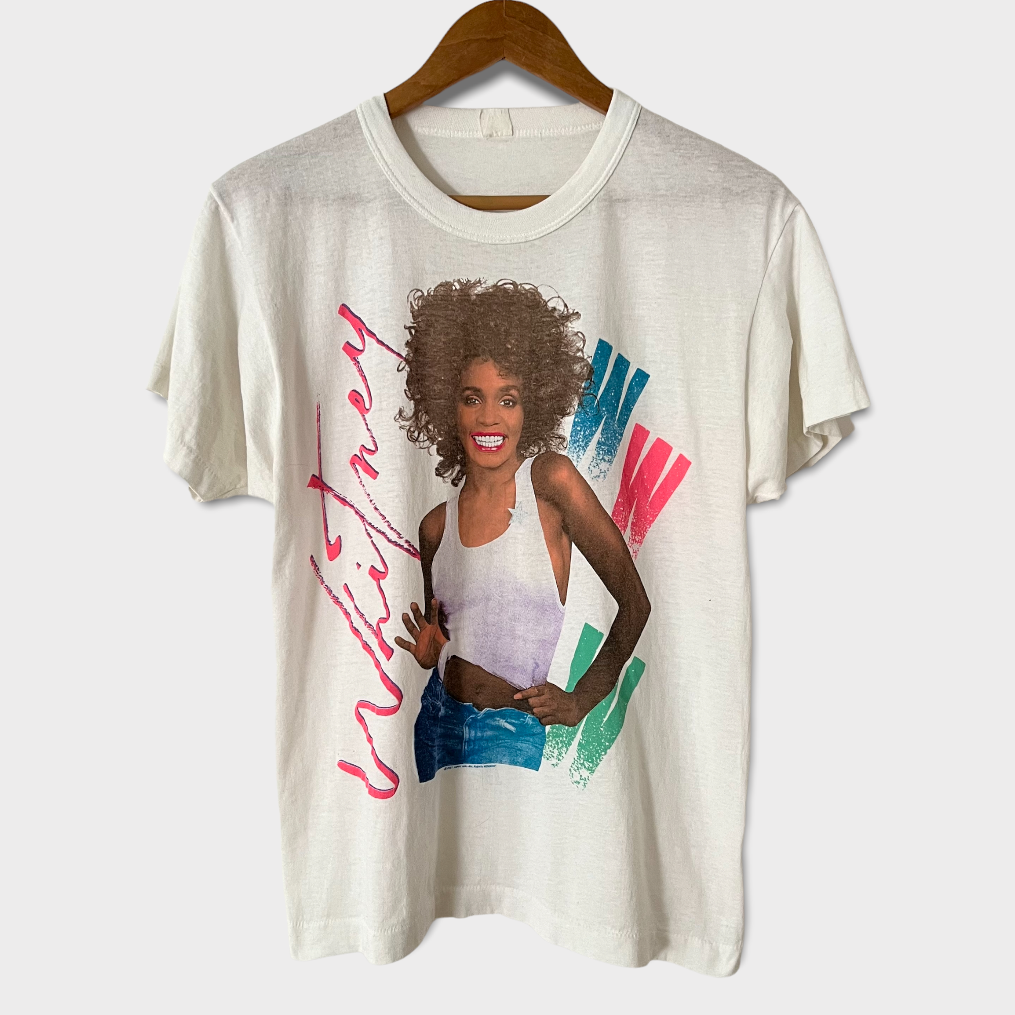 1987 Whitney Houston Vintage Promo Tee Shirt