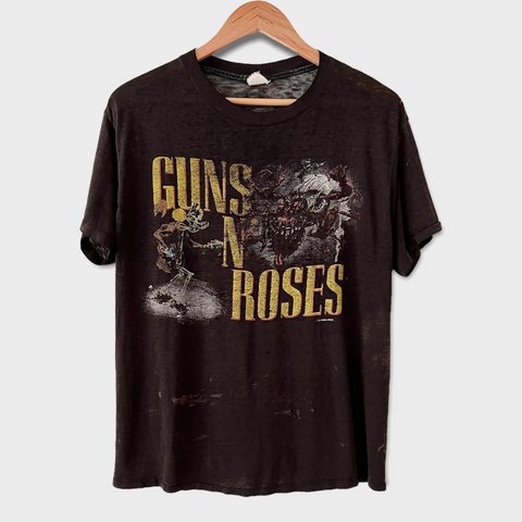 1987 Guns N Roses "Appetite For Destruction" Vintage Tour Tee Shirt