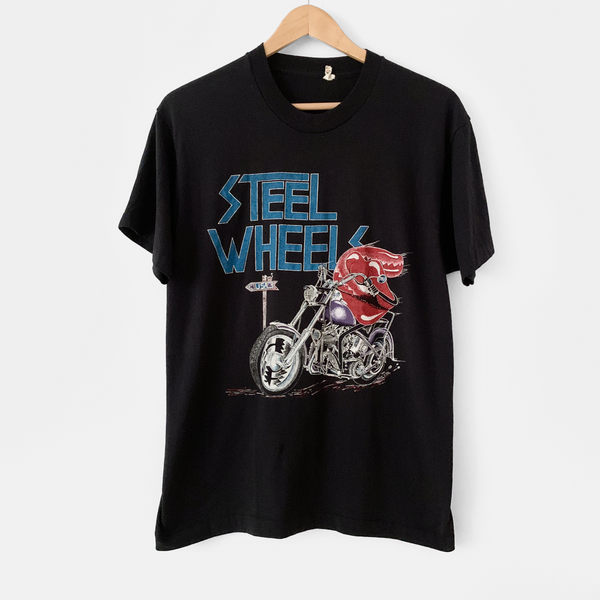 1989 Rolling Stones "Steel Wheels" Vintage Tour Tee Shirt