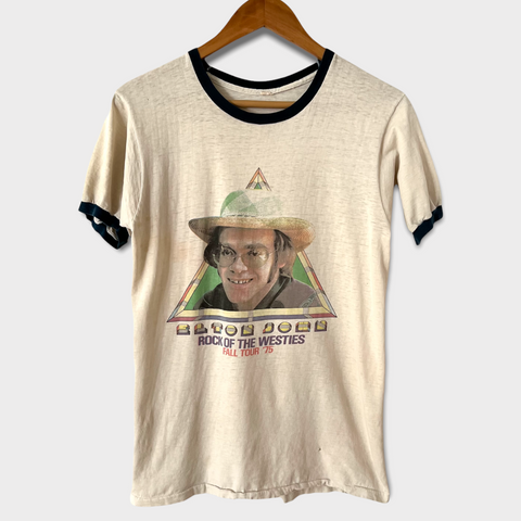 1975 Elton John Vintage Tour Tee Shirt