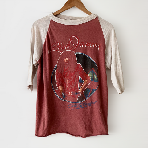 1983 Rick James Vintage Tour Raglan Tee Shirt