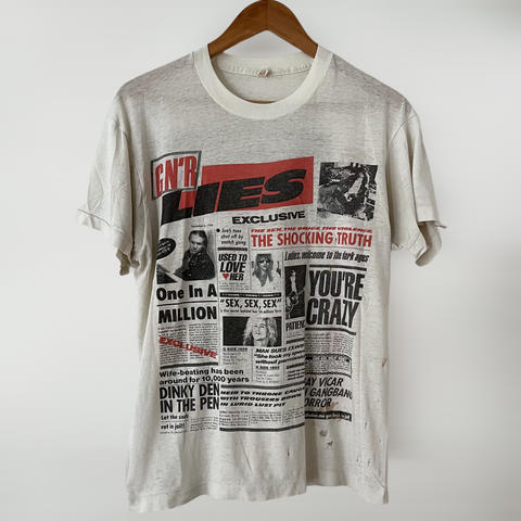 1989 Guns N Roses "Lies" Vintage Promo Tee Shirt