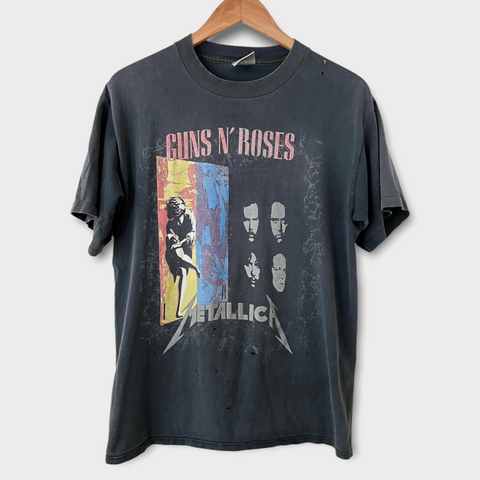 1992 Guns N Roses Metallica Vintage Tour Tee Shirt