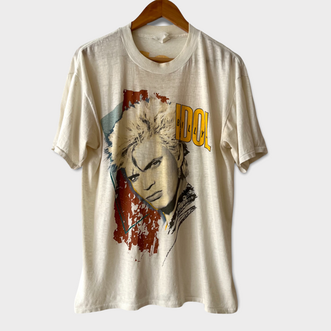 1986 Billy Idol "Whiplash Smile" Vintage Promo Tee Shirt